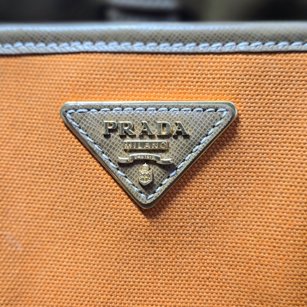 Prada Orange and Tan Women's Bag - Picture 10 of 11